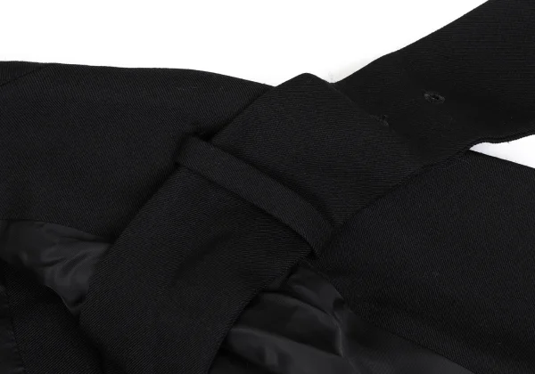 Yohji Yamamoto FEMME Wool Gaba Belted Sleeveless Long Jacket K-165584_009