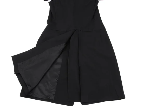 Yohji Yamamoto FEMME Wool Gaba Belted Sleeveless Long Jacket K-165584_013