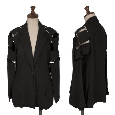 Yohji Yamamoto FEMME Rayon Gaba Square Patch Design Jacket