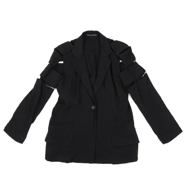 Yohji Yamamoto FEMME Rayon Gaba Square Patch Design Jacket K-165585_002