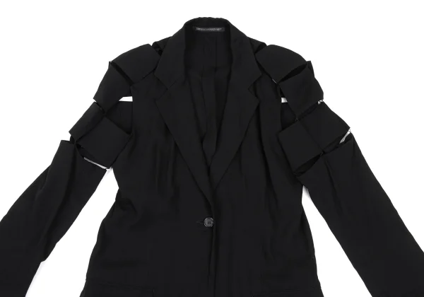 Yohji Yamamoto FEMME Rayon Gaba Square Patch Design Jacket K-165585_003