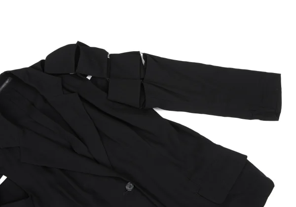 Yohji Yamamoto FEMME Rayon Gaba Square Patch Design Jacket K-165585_005