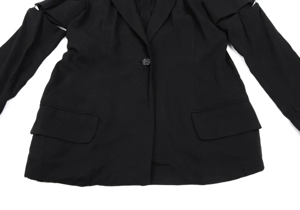 Yohji Yamamoto FEMME Rayon Gaba Square Patch Design Jacket K-165585_008