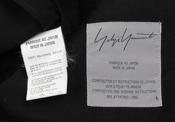Yohji Yamamoto FEMME Rayon Gaba Square Patch Design Jacket K-165585_015