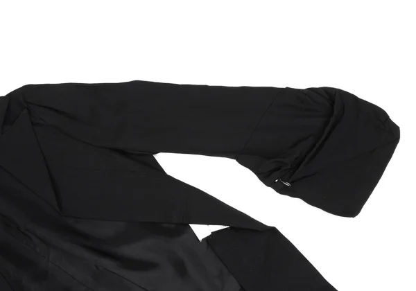 Yohji Yamamoto FEMME Silk Sleeve Pocket Buttonless Jacket K-165586_005