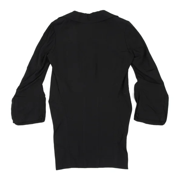 Yohji Yamamoto FEMME Silk Sleeve Pocket Buttonless Jacket K-165586_010