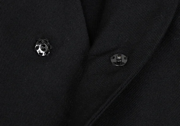 ヨウジヤマモト ファムYohji Yamamoto FEMME オールドギャバ袖ハウンドトゥースレイヤードジャケット 黒1 K-165588_004