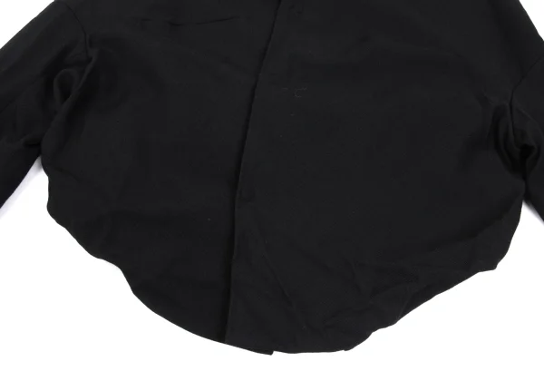 ヨウジヤマモト ファムYohji Yamamoto FEMME オールドギャバ袖ハウンドトゥースレイヤードジャケット 黒1 K-165588_007