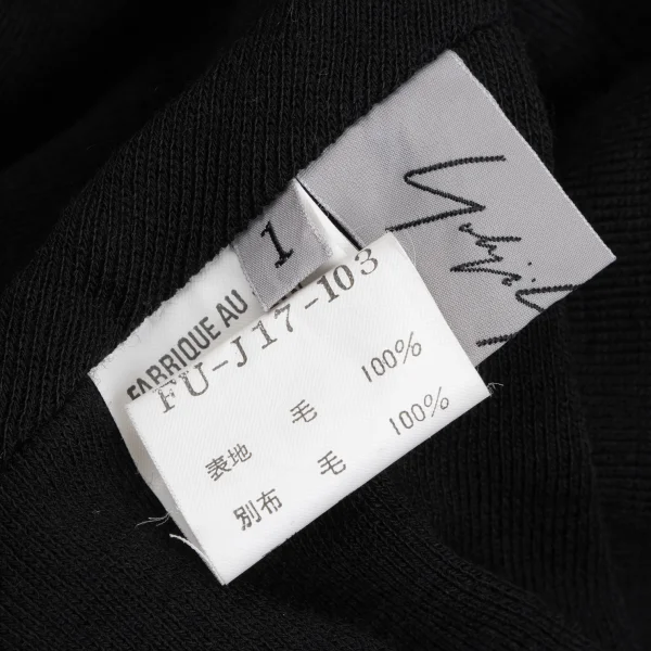 ヨウジヤマモト ファムYohji Yamamoto FEMME オールドギャバ袖ハウンドトゥースレイヤードジャケット 黒1 K-165588_012