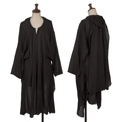 Yohji Yamamoto FEMME See-through Back Gathered Loop Design Coat