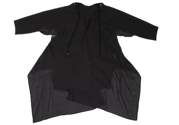 Yohji Yamamoto FEMME See-through Back Gathered Loop Design Coat K-165589_002
