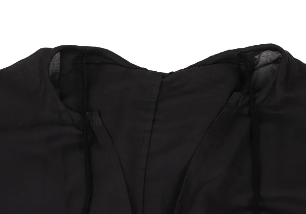 Yohji Yamamoto FEMME See-through Back Gathered Loop Design Coat K-165589_004