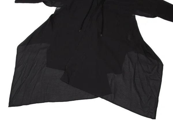 Yohji Yamamoto FEMME See-through Back Gathered Loop Design Coat K-165589_008