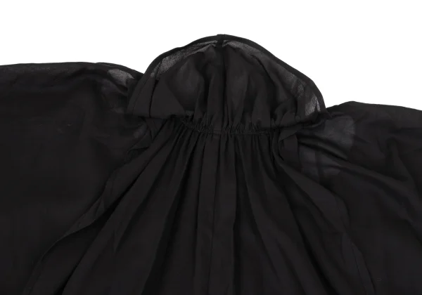 Yohji Yamamoto FEMME See-through Back Gathered Loop Design Coat K-165589_011