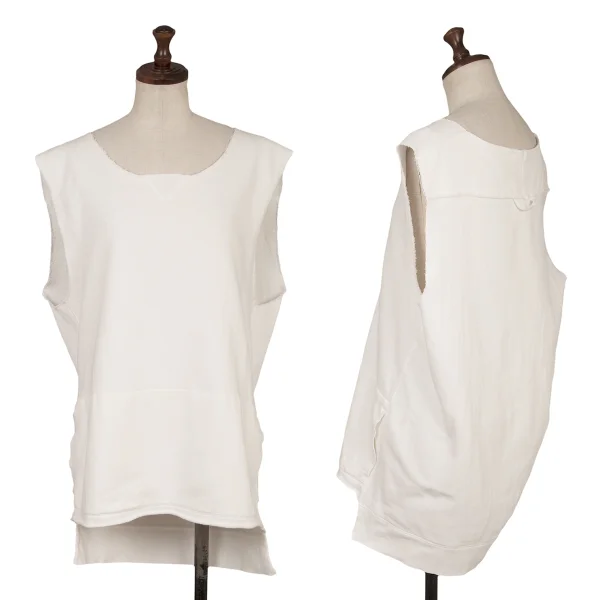 MM6 Maison Martin Margiela Cut Off Sleeveless Top White M K-165596_001