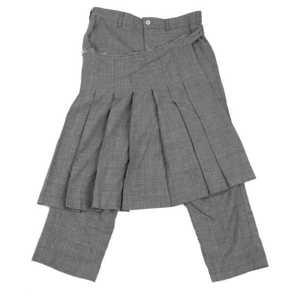 COMME des GARCONS Wool Skirt Wrap Pants Grey XS K-165600_001