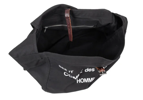 COMME des GARCONS HOMME PLUS Message Print Canvas Flap Shoulder Bag K-165613_009