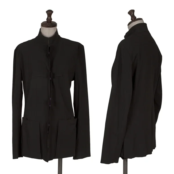 Jean Paul GAULTIER FEMME Rayon Velcro Jacket Black 42 K-165619_001
