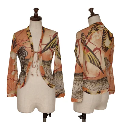 Jean Paul GAULTIER FEMME Graphic Printed Mesh Cardigan