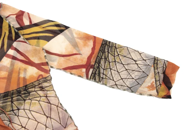 Jean Paul GAULTIER FEMME Graphic Printed Mesh Cardigan K-165621_005