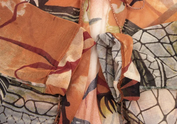 Jean Paul GAULTIER FEMME Graphic Printed Mesh Cardigan K-165621_006