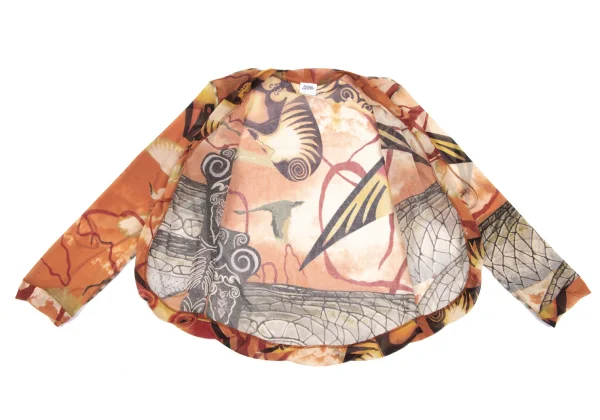 Jean Paul GAULTIER FEMME Graphic Printed Mesh Cardigan K-165621_010