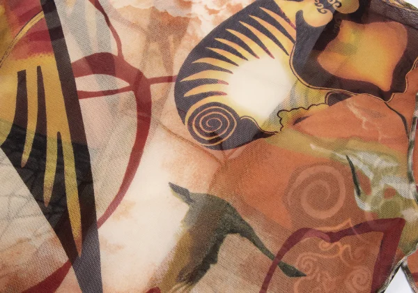 Jean Paul GAULTIER FEMME Graphic Printed Mesh Cardigan K-165621_014