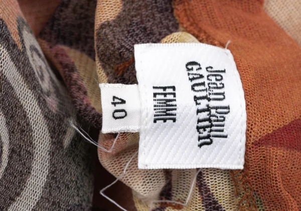 Jean Paul GAULTIER FEMME Graphic Printed Mesh Cardigan K-165621_017