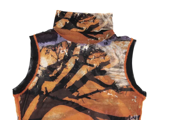 Jean Paul GAULTIER FEMME Printed Mesh Sleeveless Top K-165624_003