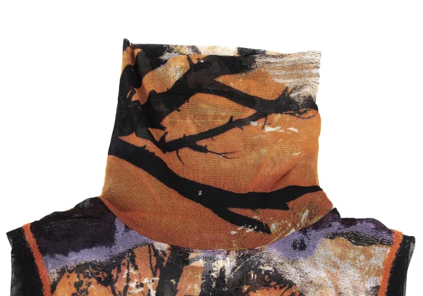 Jean Paul GAULTIER FEMME Printed Mesh Sleeveless Top K-165624_005