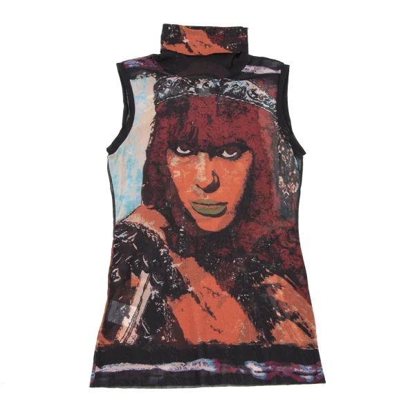 JPG by GAULTIER Graphic Printed Mesh Sleeveless Top K-165629_002