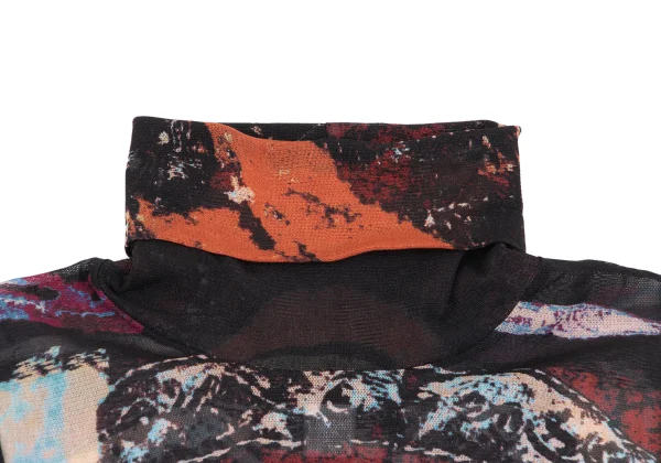 JPG by GAULTIER Graphic Printed Mesh Sleeveless Top K-165629_004