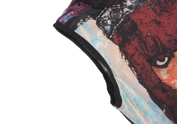 JPG by GAULTIER Graphic Printed Mesh Sleeveless Top K-165629_007