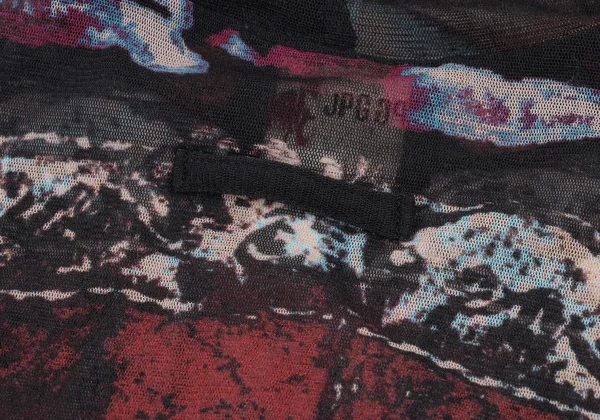 JPG by GAULTIER Graphic Printed Mesh Sleeveless Top K-165629_012