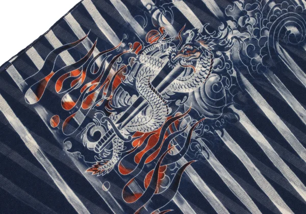 Jean Paul GAULTIER SOLEIL Tattoo Stripe Printed Mesh Stole K-165630_003