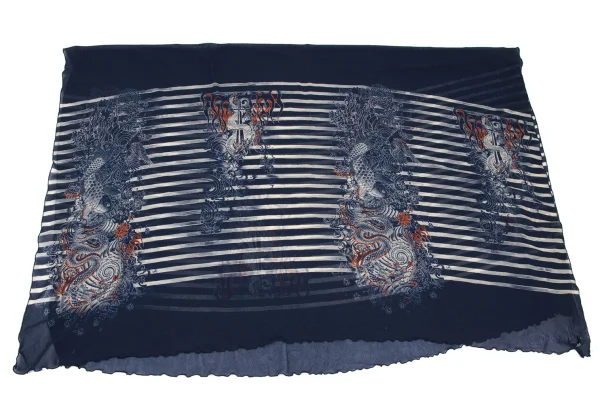 Jean Paul GAULTIER SOLEIL Tattoo Stripe Printed Mesh Stole K-165630_005