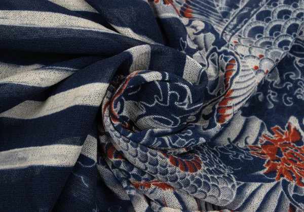 Jean Paul GAULTIER SOLEIL Tattoo Stripe Printed Mesh Stole K-165630_007