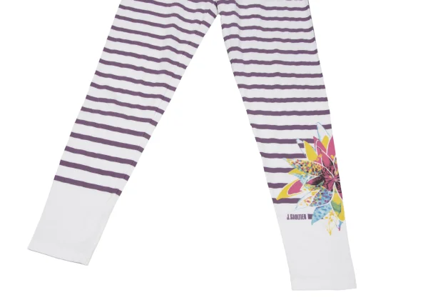 JUNIOR GAULTIER Colorful Floral Printed Striped Leggings K-165634_004