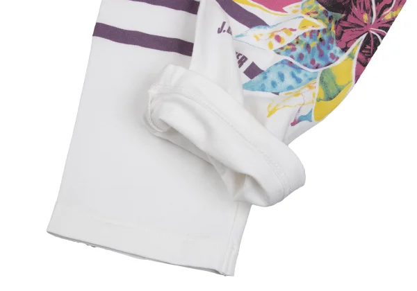 JUNIOR GAULTIER Colorful Floral Printed Striped Leggings K-165634_006