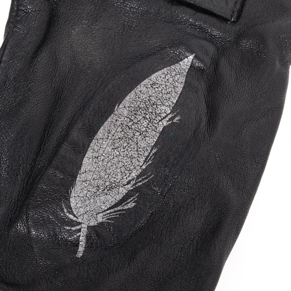 Jean Paul GAULTIER Feather Printed Leather Glove K-165636_005