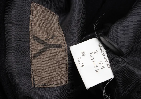 Y's Wool Collarless Long Coat K-165637_014