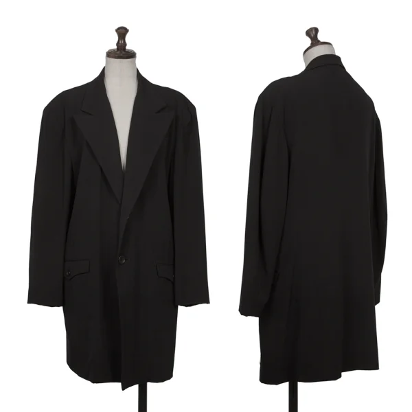 Y's Wool 2B Flap Button Jacket Black S-M K-165638_001
