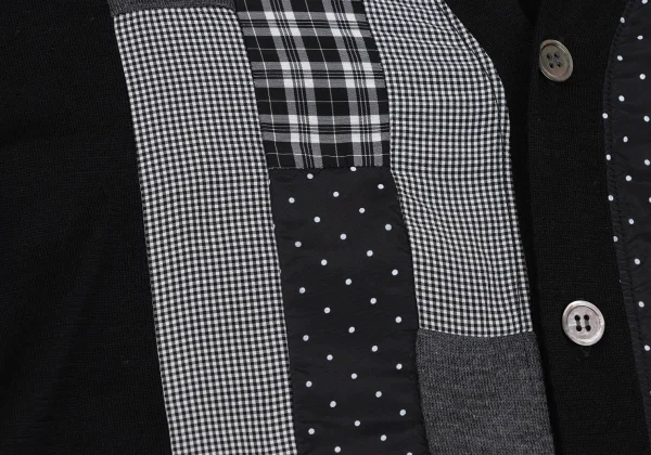 COMME des GARCONS HOMME Wool Front Switch Design Cardigan K-165640_005