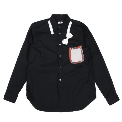 COMME des GARCONS HOMME PLUS Bow Tie Double Patch Pocket Long Sleeve Shirt