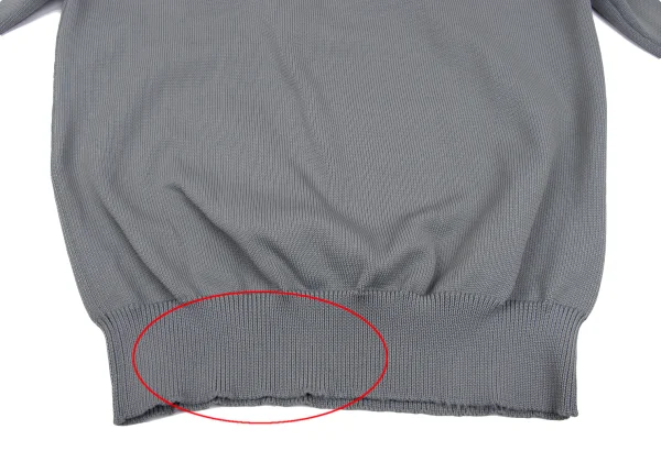 COMME des GARCONS HOMME PLUS Poly Back Embossed Design V-Neck Knit K-165642_007