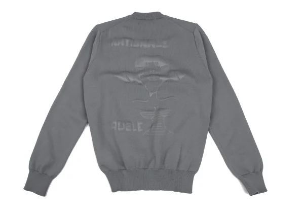 COMME des GARCONS HOMME PLUS Poly Back Embossed Design V-Neck Knit K-165642_010