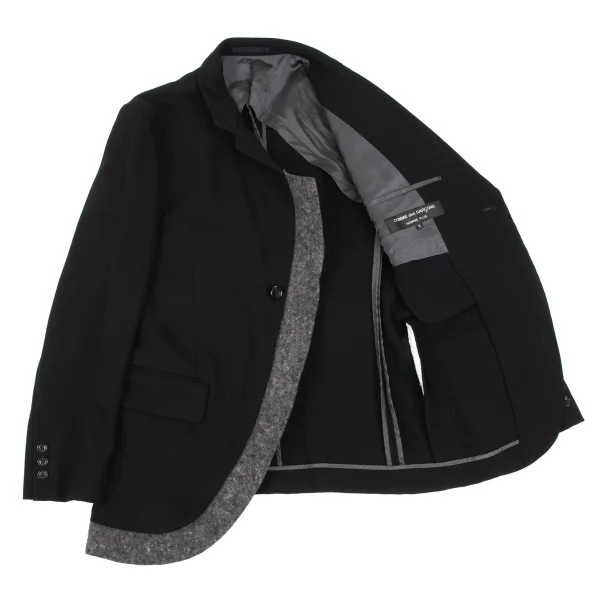 COMME des GARCONS HOMME PLUS Felt Wool Paste Design 1B Jacket K-165644_013