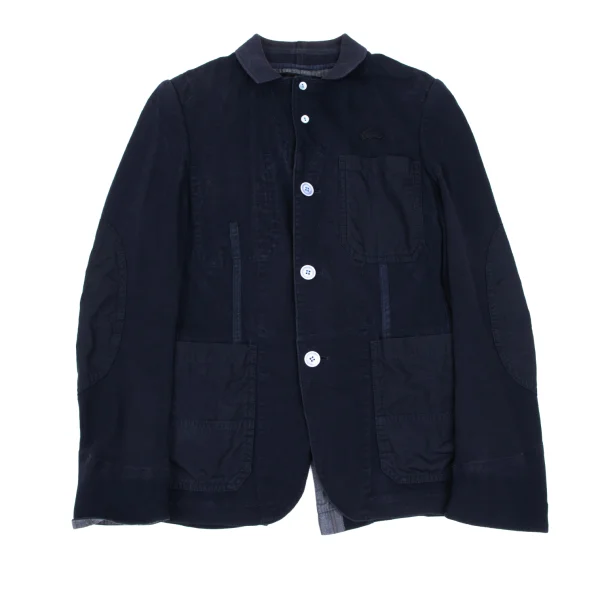 JUNYA WATANABE MAN COMME des GARCONS×LACOSTE Cotton Elbow Patch Jacket Navy SS K-165646_001
