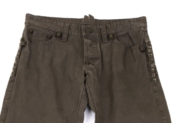 DSQUARED2 Cotton Studded Design Pants K-165652_003