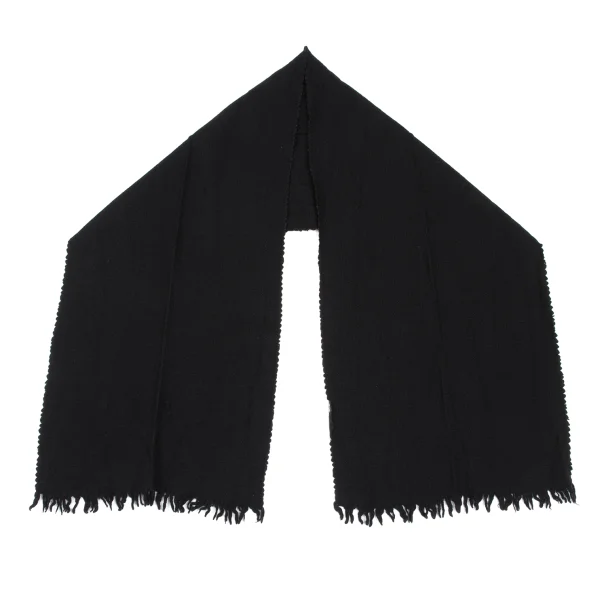 DOLCE&GABBANA Wool Fringe Stole Black  K-165656_001